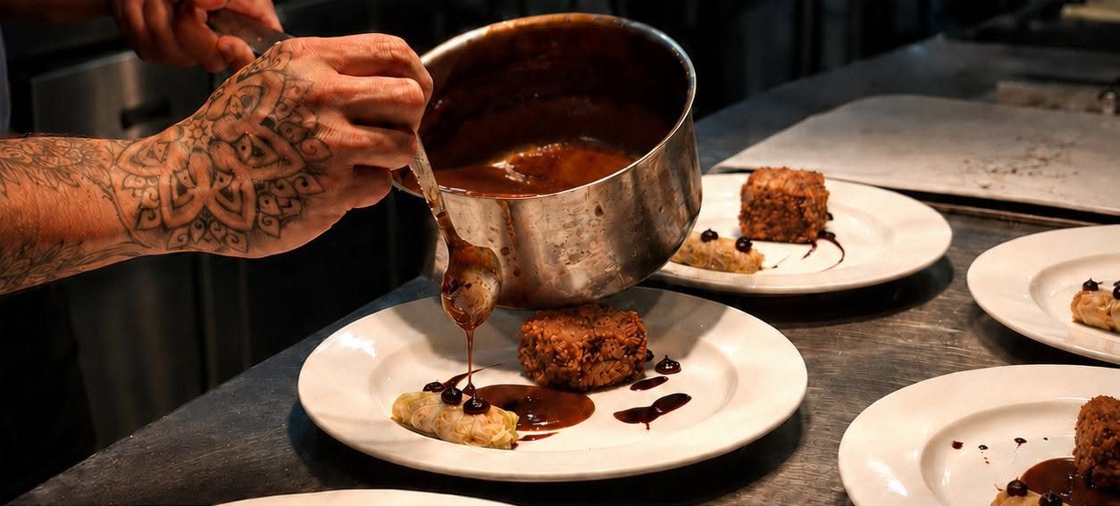 Le nappage des assiettes, première soirée au Carré d’As